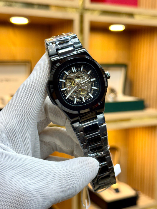 Skeleton Nautilus Automatic Black