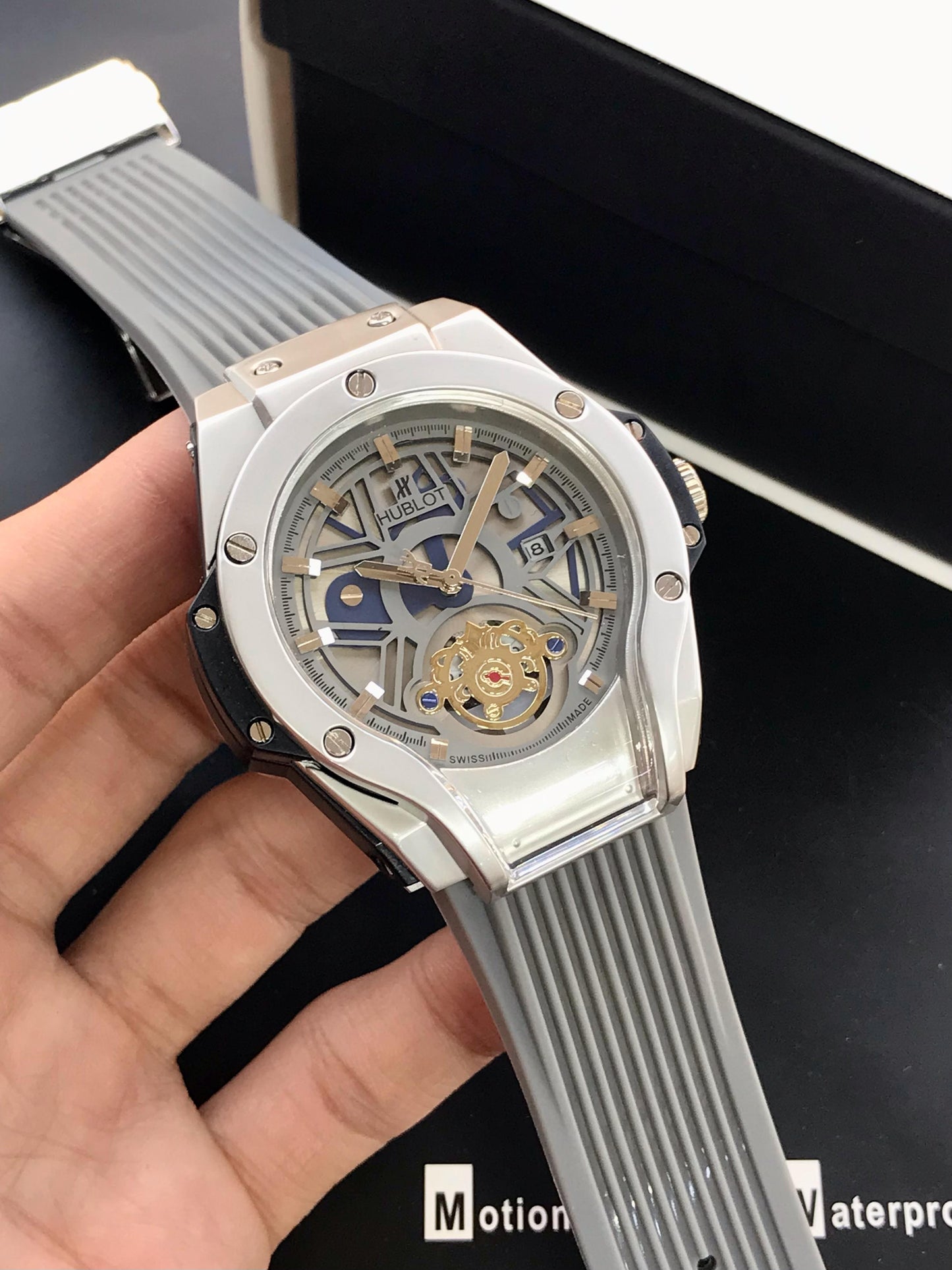 HUBLOT Tourbillion Gray strap